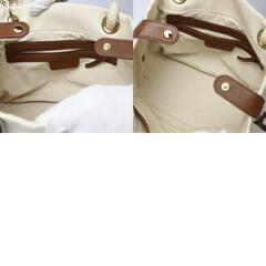 マイケルコース  トートバッグ ホワイト×ブラウン  Michael Kors マリン調 キャンバスの画像