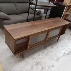 リユースのサカイ栃木店★ジモティ割あり★  TV台 ブラウン W160×D40×H55.7 クリーニング済み TC10566の画像