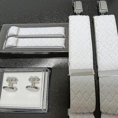 新郎小物セット7点（ウィングシャツ、手袋、靴下等）の画像