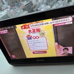 シャープ 12V型 液晶 テレビ AQUOS 2T-C12AP-B ハイビジョン 防水&ワイヤレス設計 ブラック 2018年モデルの画像