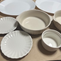 【7日までに可能な方】食器16点 2セットずつ ホワイト の画像