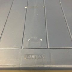 K2509-058 SHINWA GRAY SERIES 収納ケース ネイビー 引き出し2つ ②キズ汚れ有りの画像