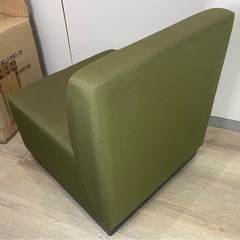 ITOKI 1人掛けレセプションチェア 23型 ビーグリーン 中古 の画像