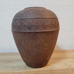 値下げ可 南部鉄器 花器 花瓶 花入 壷 置物 鉄製 岩鋳 フラワーベース レトロの画像