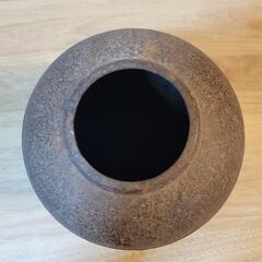 値下げ可 南部鉄器 花器 花瓶 花入 壷 置物 鉄製 岩鋳 フラワーベース レトロの画像
