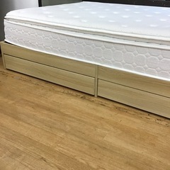 【トレファク神戸新長田店 買取/販売】取りに来られる方限定！引き出し付きダブルベッドです。の画像