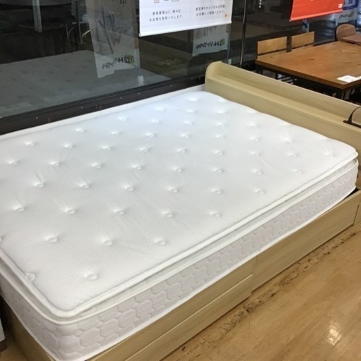 【トレファク神戸新長田店 買取/販売】取りに来られる方限定！引き出し付きダブルベッドです。