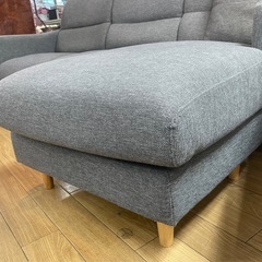 L字ソファー 三人がけ グレー 中古の画像