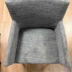 ニトリ　ダイニングチェア(Nコレクション C-50肘付き BK/AQ-MGY)の画像