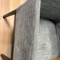 ニトリ　ダイニングチェア(Nコレクション C-50肘付き BK/AQ-MGY)の画像