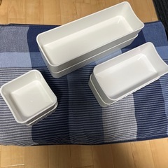 ニトリの整理トレーNブランシリーズ　カトラリーケース　整理トレー　SMLサイズ２個ずつの画像