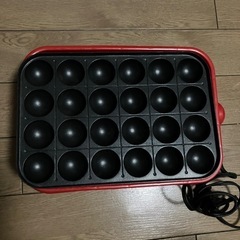 【0円】E.M.Pの可愛いホットプレート　プレート3種類　レッド　温度調整不可の画像