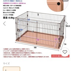 犬用 ケージ サークル 扉付きの画像