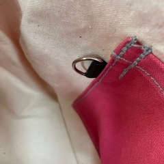 【ハンドメイド】丸底帆布トートバッグ カーネーションピンク ボトルホルダー付き0905新品未使用の画像