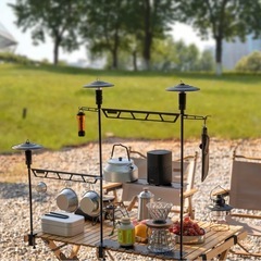 キャンプ ハンガーラック ハンギングラック ランタン スタンド ポール キッチン ラック テーブル goalzero ゴールゼロ  camp アウトドアの画像