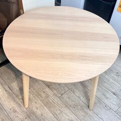 ダイニングテーブル バーチ材 アッシュ材 無垢材 丸 円形 LISABO 直径105cm 高さ74cm 定価24990円★買取帝国 志木店の画像