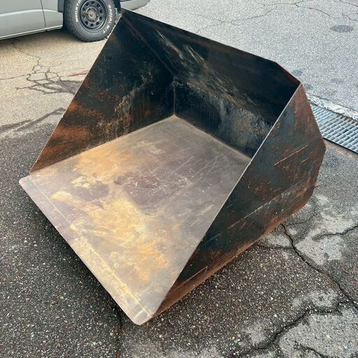 【富山発】フォークリフト バケット W1200×D1200×H900 Y2184 富山発】フォークリフト バケット メーカー不明 W1200×D1200×H900