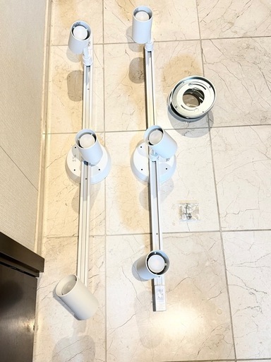 オーデリック 簡易取付ライティングダクトレール　スポットライト　2セット