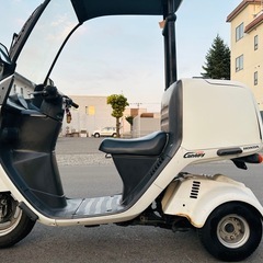 北海道　ホンダ　ジャイロキャノピー　純正リアボックス付き！外装美品！タイヤ前後山あり！鍵2個付き！バッテリー付き！の画像