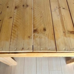パレット　無垢　木製テーブルの画像