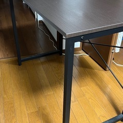 ニトリ　机　茶色の画像