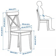 IKEA 木製　ダイニングチェア　2脚の画像