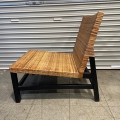 ラタン 椅子 ローチェア 木製 アジアンデザインの画像