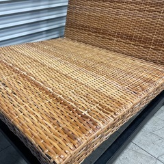 ラタン 椅子 ローチェア 木製 アジアンデザインの画像