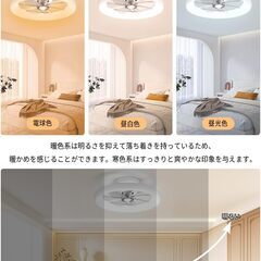 お渡し者決定しました。　7日18時　開封だけ　治せる人　シーリングファンライト RGB機能付き coizabera 揺らぎ防止 8-12畳 無階段調色調光 50cm扇風機 天井ファンの画像