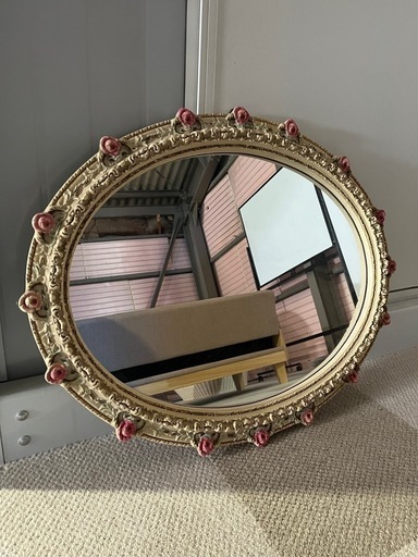 花模様ミラー　鏡