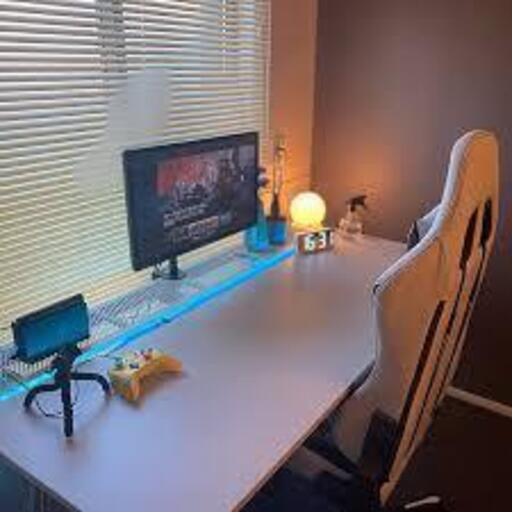 販売終了色】IKEAゲーミングデスク ライトグレー｜神戸市中央区