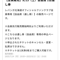 大人2枚 レバンガカップ 9/13（土）1日通し券の画像