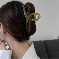 ヘアクリップ　大　グリーンの画像