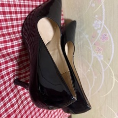 ブラックパンプス　Ｌ　３９　の画像