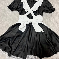 【地雷系】メイド服 猫 白黒の画像
