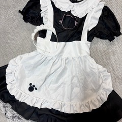 【地雷系】メイド服 猫 白黒の画像