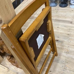 木製椅子　折り畳み式の画像