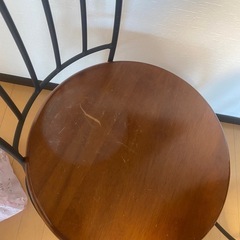 アンティーク調　猫脚　カフェテーブルチェアセットの画像