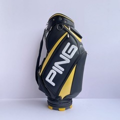 PING ゴルフバッグ キャディバッグ 自立型 練習用 美品 ブラック/ホワイトの画像