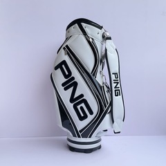 PING ゴルフバッグ キャディバッグ 自立型 練習用 美品 ブラック/ホワイトの画像
