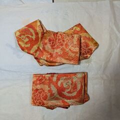 子供用、帯、絹、鶴の模様の画像