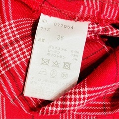 【お譲りします】赤色チェック柄ワンピースの画像