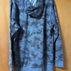adidas L〜XL アディダス パーカー フーディー カモフラ柄 グレー系　大きいサイズ　L〜XLの画像