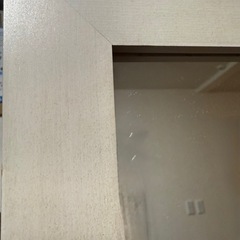 ホワイトウッド調スタンドミラーの画像