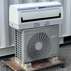 格安 ! ! ◇日立 エアコン 6畳用 2017年製 ecoこれっきり 自動お掃除100V RAS-KE22G 洗浄済み ! 取付け可 ! ルーバー破損の画像