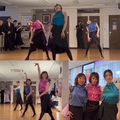 ソロで踊るラテンダンスの画像