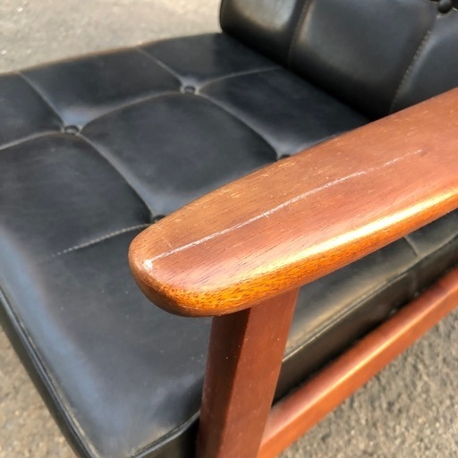 【オールドカリモク】Kチェア 1シーター スタンダードブラック ヴィンテージ 幅650mm×奥行700mm×高さ700mm 