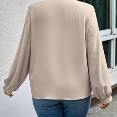 Celure タイネック ブラウス アプリコット　XL 中古　2,3回使用の画像