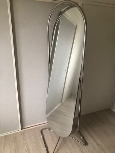 Furnihunter おしゃれ ミラー 鏡 Silver Steel Studio Mirror