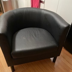 IKEAレザー調1人がけソファーの画像